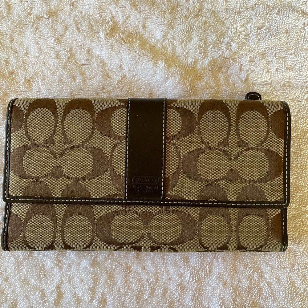 Signature Canvas Coach Envelope Wallet